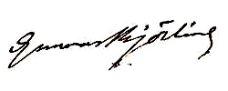 Gunnar Björlings signatur